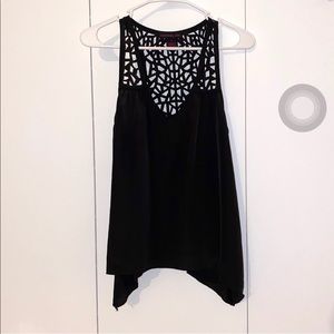 Material Girl Black Low-cut V-neck sleeveless top